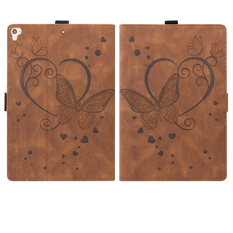 Love Butterfly Pattern Horizontal Flip Leather Case with Holder & Sleep / Wake-up Function For iPad 9.7 (2017) (2018) / Air 2 Pro