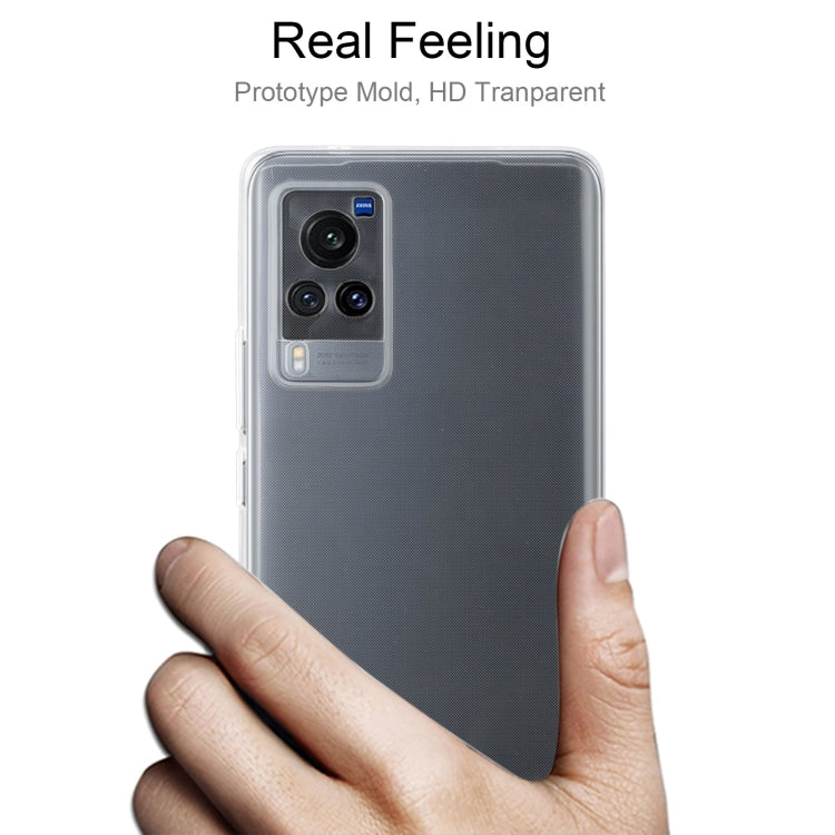For vivo X60 Curved Screen Version 0.75mm Ultra-thin Transparent TPU Soft Protective Case