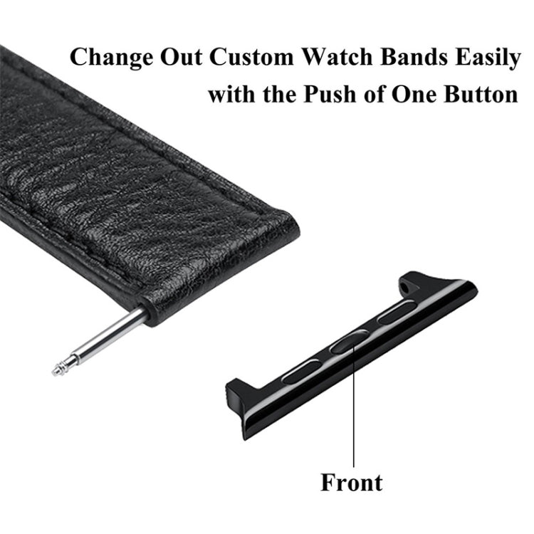 2 PCS Watchbands Stainless Steel Acoustic Ear Connector, Width: 20mm For Apple Watch Series 6 & SE & 5 & 4 40mm / 3 & 2 & 1 38mm