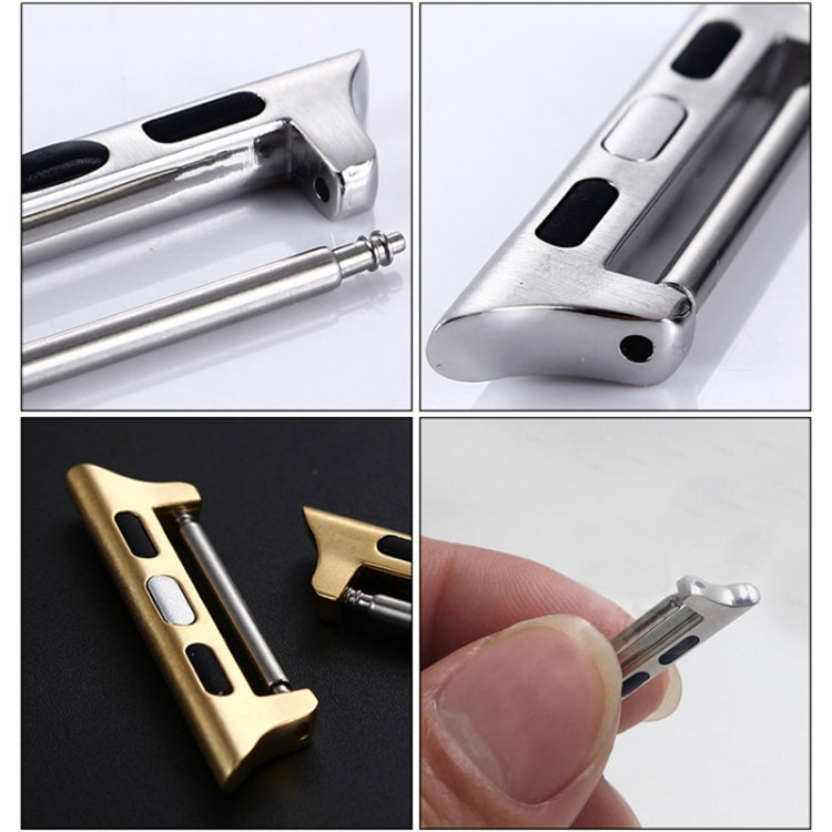 2 PCS Watchbands Stainless Steel Acoustic Ear Connector, Width: 22mm For Apple Watch Series 6 & SE & 5 & 4 40mm / 3 & 2 & 1 38mm