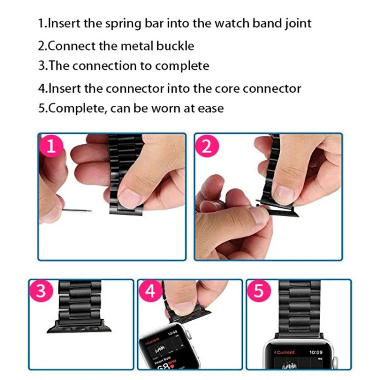2 PCS Watchbands Stainless Steel Acoustic Ear Connector, Width: 22mm For Apple Watch Series 6 & SE & 5 & 4 40mm / 3 & 2 & 1 38mm