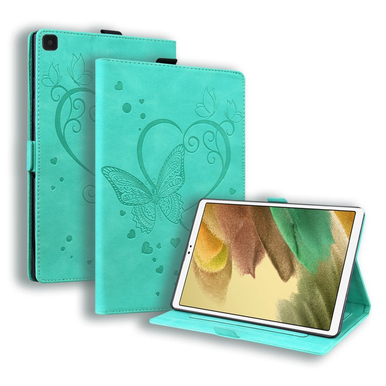 For Samsung Galaxy Tab A7 Lite T220 T225 Love Butterfly Pattern Horizontal Flip Leather Case with Holder