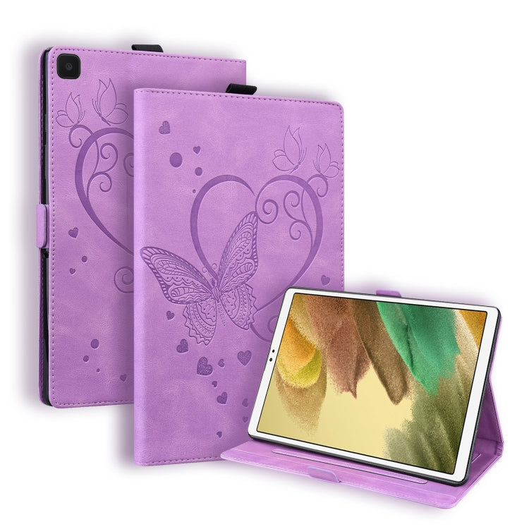 For Samsung Galaxy Tab A7 Lite T220 T225 Love Butterfly Pattern Horizontal Flip Leather Case with Holder