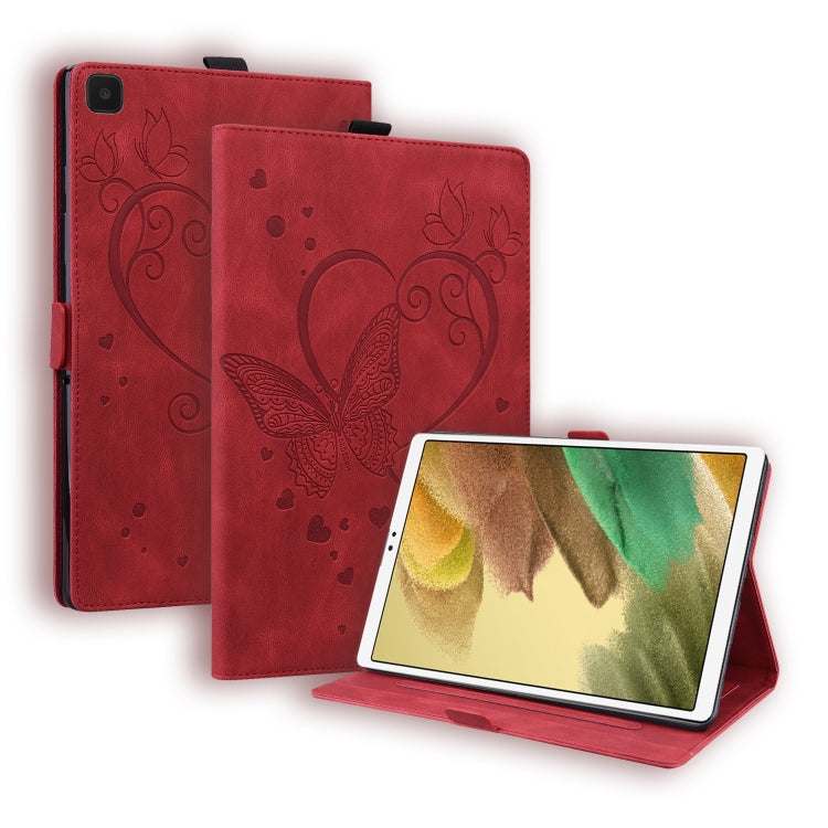 For Samsung Galaxy Tab A7 Lite T220 T225 Love Butterfly Pattern Horizontal Flip Leather Case with Holder