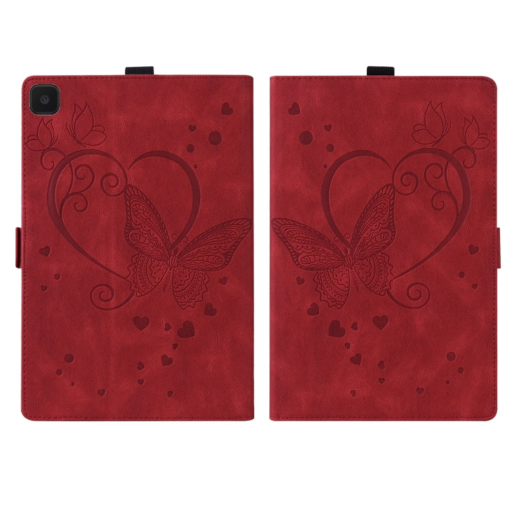 For Samsung Galaxy Tab A7 Lite T220 T225 Love Butterfly Pattern Horizontal Flip Leather Case with Holder