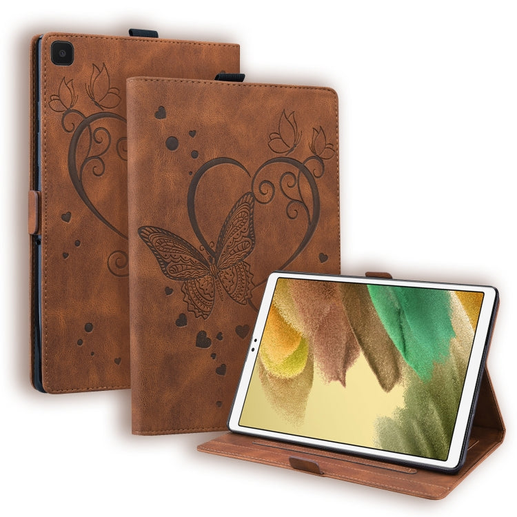 For Samsung Galaxy Tab A7 Lite T220 T225 Love Butterfly Pattern Horizontal Flip Leather Case with Holder