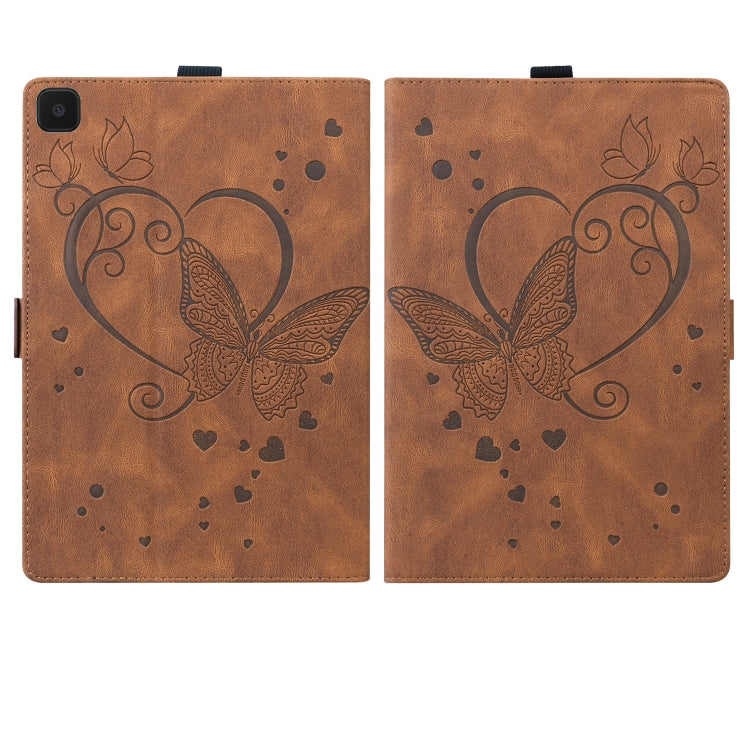 For Samsung Galaxy Tab A7 Lite T220 T225 Love Butterfly Pattern Horizontal Flip Leather Case with Holder
