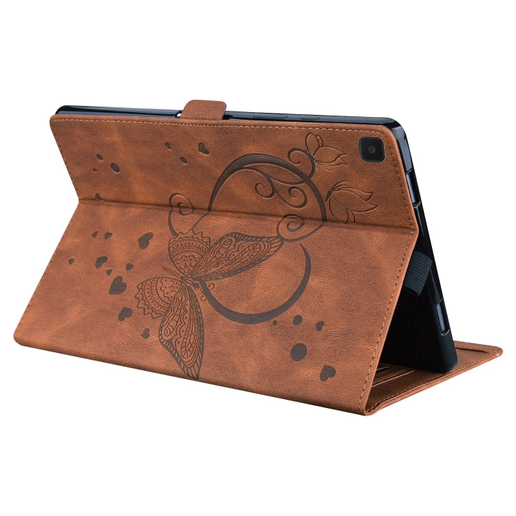 For Samsung Galaxy Tab A7 Lite T220 T225 Love Butterfly Pattern Horizontal Flip Leather Case with Holder