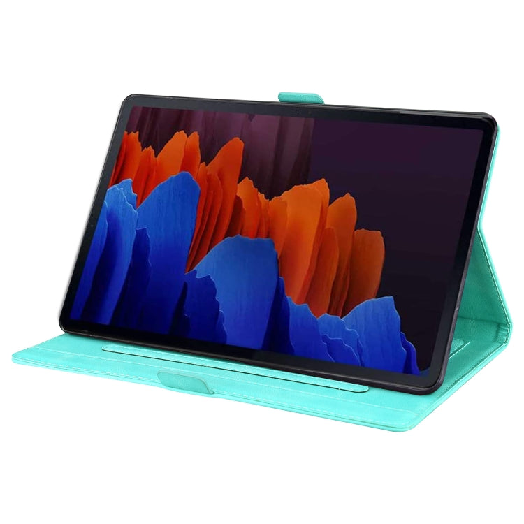 For Samsung Galaxy Tab S8 / Galaxy Tab S7 T870 SM-T875 SM-T876B Love Butterfly Pattern Horizontal Flip Leather Case with Holder
