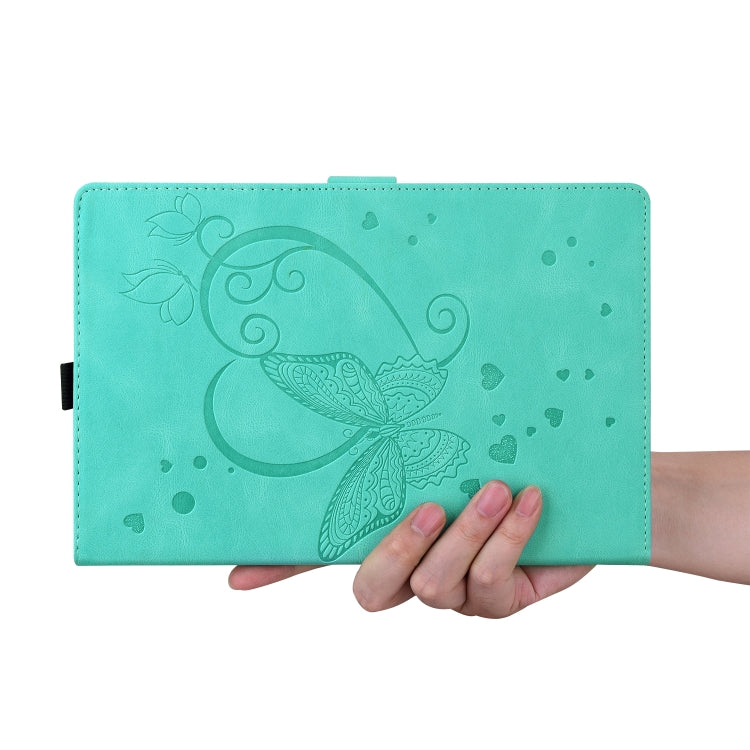 For Samsung Galaxy Tab S8 / Galaxy Tab S7 T870 SM-T875 SM-T876B Love Butterfly Pattern Horizontal Flip Leather Case with Holder