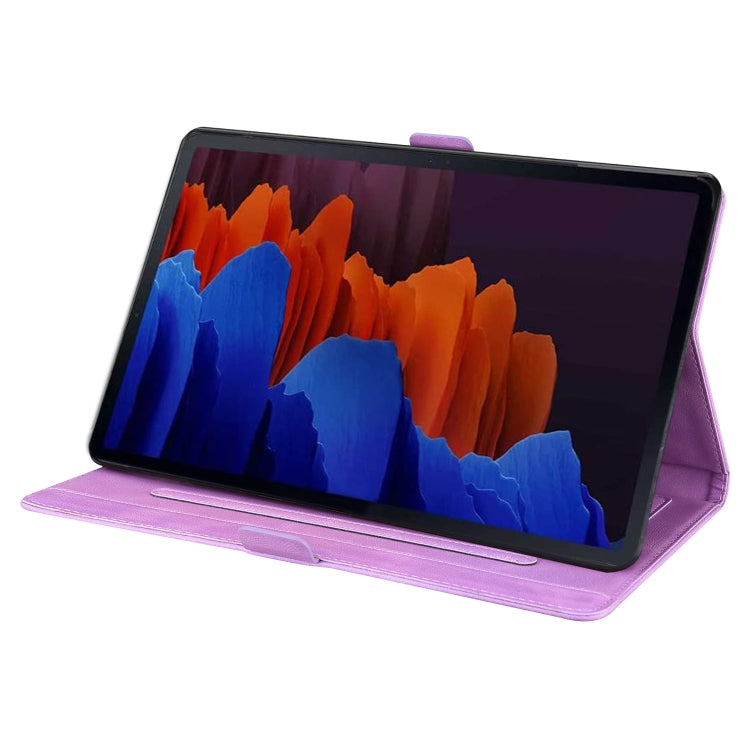 For Samsung Galaxy Tab S8 / Galaxy Tab S7 T870 SM-T875 SM-T876B Love Butterfly Pattern Horizontal Flip Leather Case with Holder