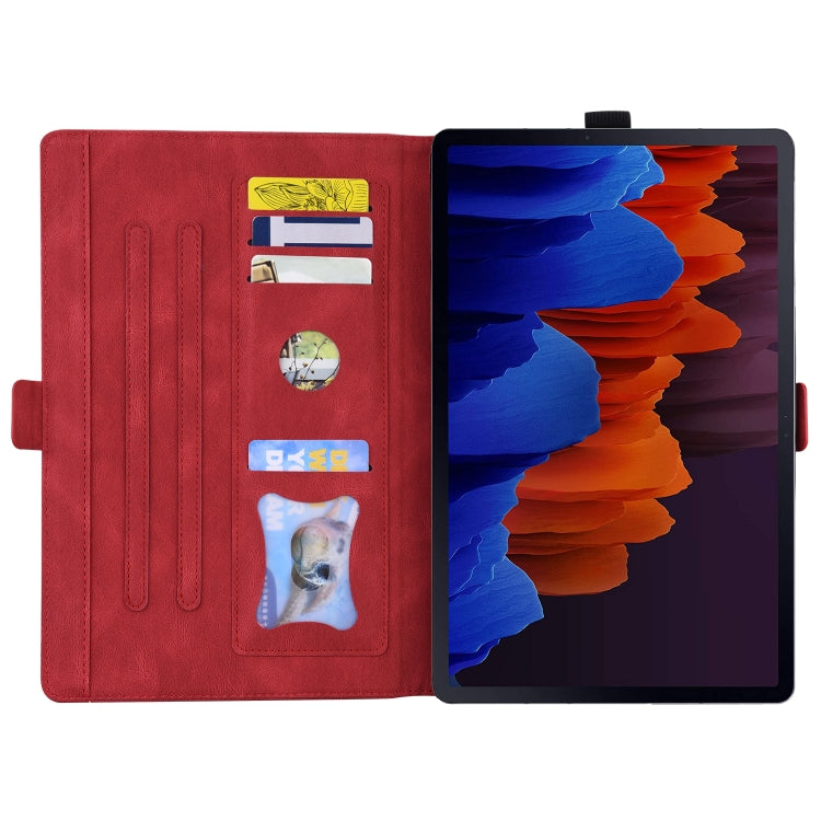 For Samsung Galaxy Tab S8 / Galaxy Tab S7 T870 SM-T875 SM-T876B Love Butterfly Pattern Horizontal Flip Leather Case with Holder