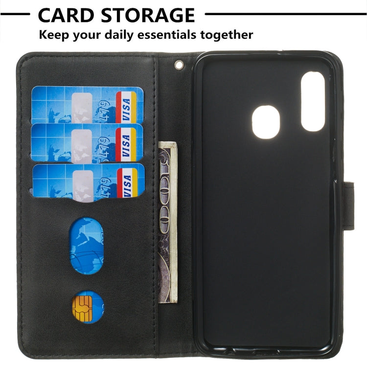 For Galaxy A20e Zipper Horizontal Flip Leather Case with Wallet & Holder & Card Slots