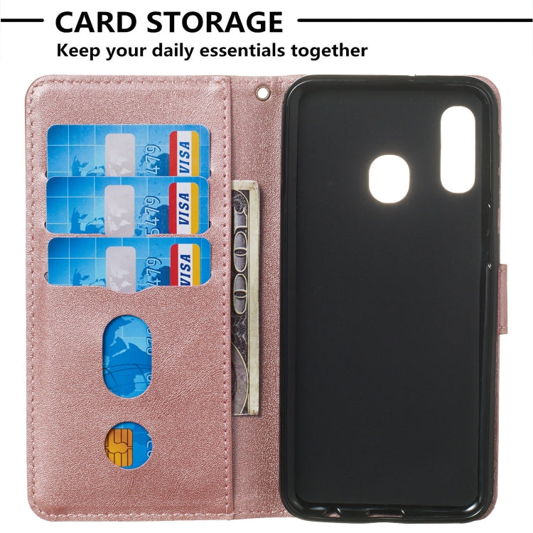 For Galaxy A20e Zipper Horizontal Flip Leather Case with Wallet & Holder & Card Slots