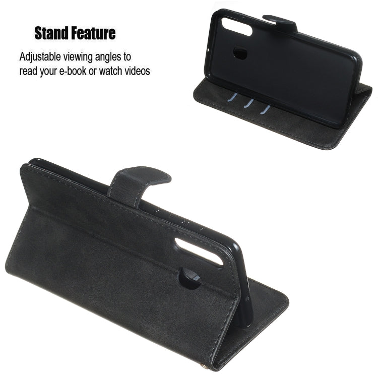 For Galaxy A20 / A30 Zipper Horizontal Flip Leather Case with Wallet & Holder & Card Slots