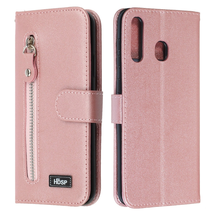 For Galaxy A20 / A30 Zipper Horizontal Flip Leather Case with Wallet & Holder & Card Slots