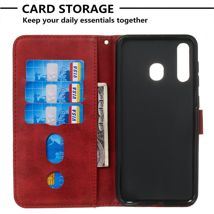 For Galaxy A20 / A30 Zipper Horizontal Flip Leather Case with Wallet & Holder & Card Slots