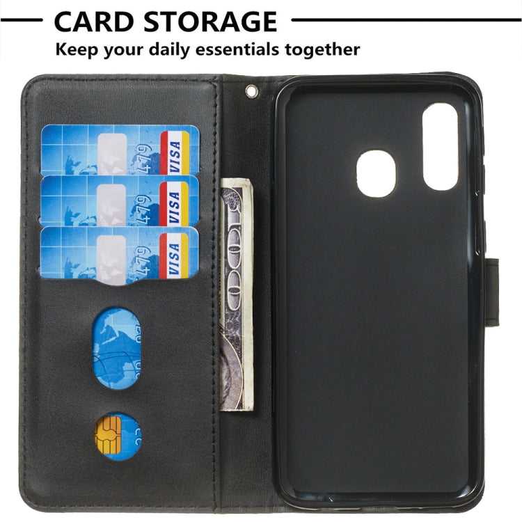 For Galaxy A40 Zipper Horizontal Flip Leather Case with Wallet & Holder & Card Slots
