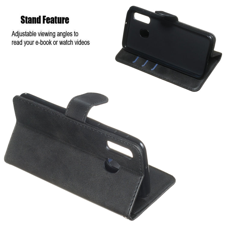 For Galaxy A40 Zipper Horizontal Flip Leather Case with Wallet & Holder & Card Slots