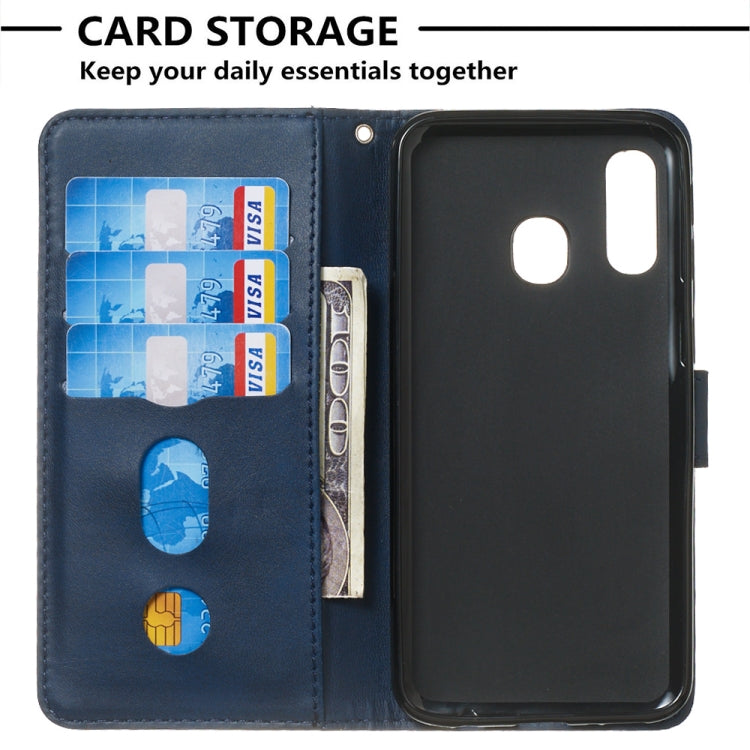 For Galaxy A40 Zipper Horizontal Flip Leather Case with Wallet & Holder & Card Slots
