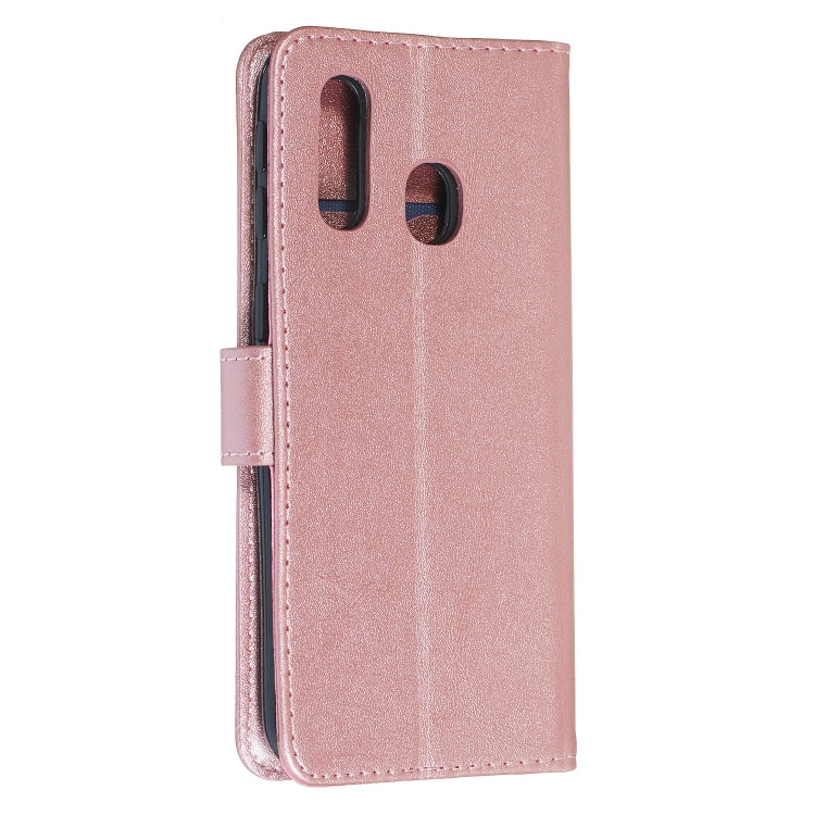 For Galaxy A40 Zipper Horizontal Flip Leather Case with Wallet & Holder & Card Slots