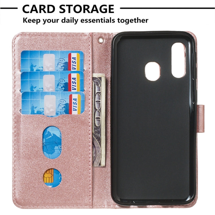 For Galaxy A40 Zipper Horizontal Flip Leather Case with Wallet & Holder & Card Slots