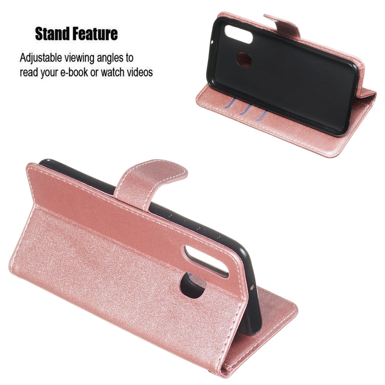 For Galaxy A40 Zipper Horizontal Flip Leather Case with Wallet & Holder & Card Slots