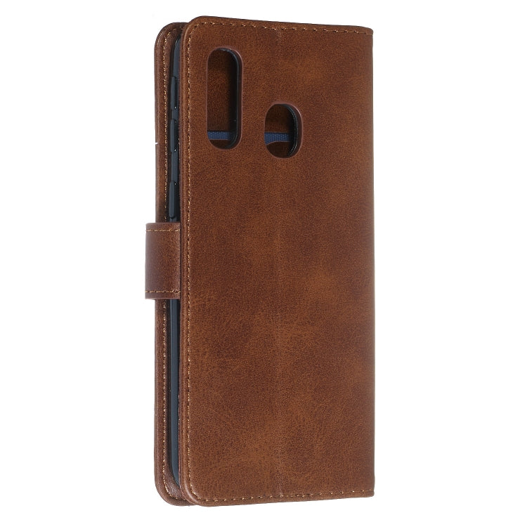 For Galaxy A40 Zipper Horizontal Flip Leather Case with Wallet & Holder & Card Slots
