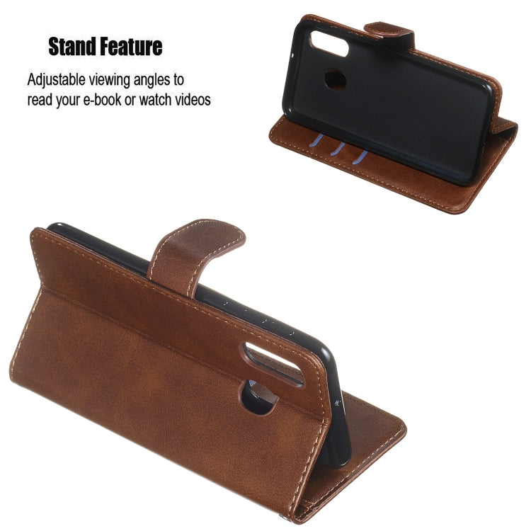 For Galaxy A40 Zipper Horizontal Flip Leather Case with Wallet & Holder & Card Slots