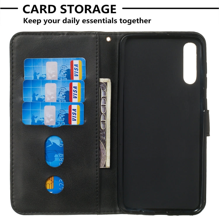 For Galaxy A50 Zipper Horizontal Flip Leather Case with Wallet & Holder & Card Slots