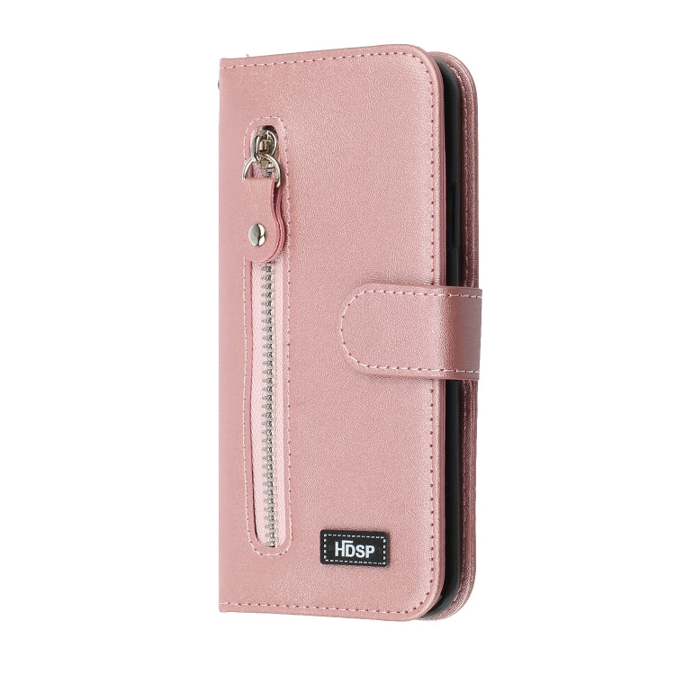 For Galaxy A50 Zipper Horizontal Flip Leather Case with Wallet & Holder & Card Slots