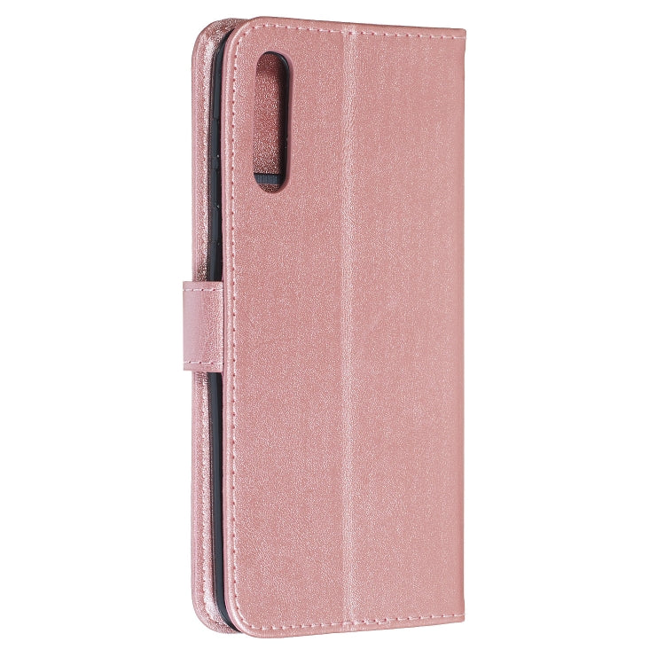 For Galaxy A50 Zipper Horizontal Flip Leather Case with Wallet & Holder & Card Slots