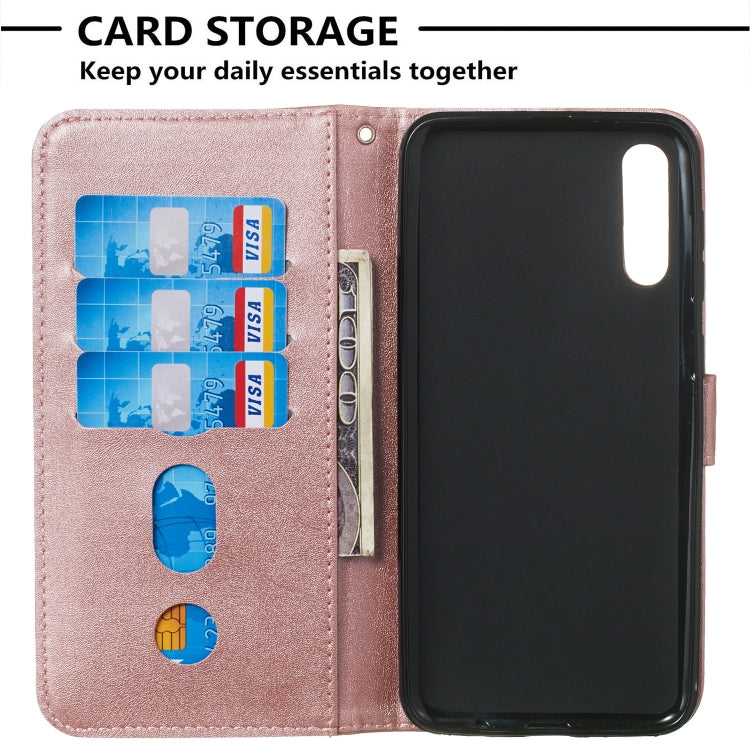 For Galaxy A50 Zipper Horizontal Flip Leather Case with Wallet & Holder & Card Slots