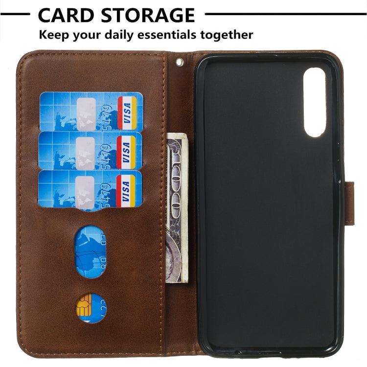 For Galaxy A50 Zipper Horizontal Flip Leather Case with Wallet & Holder & Card Slots