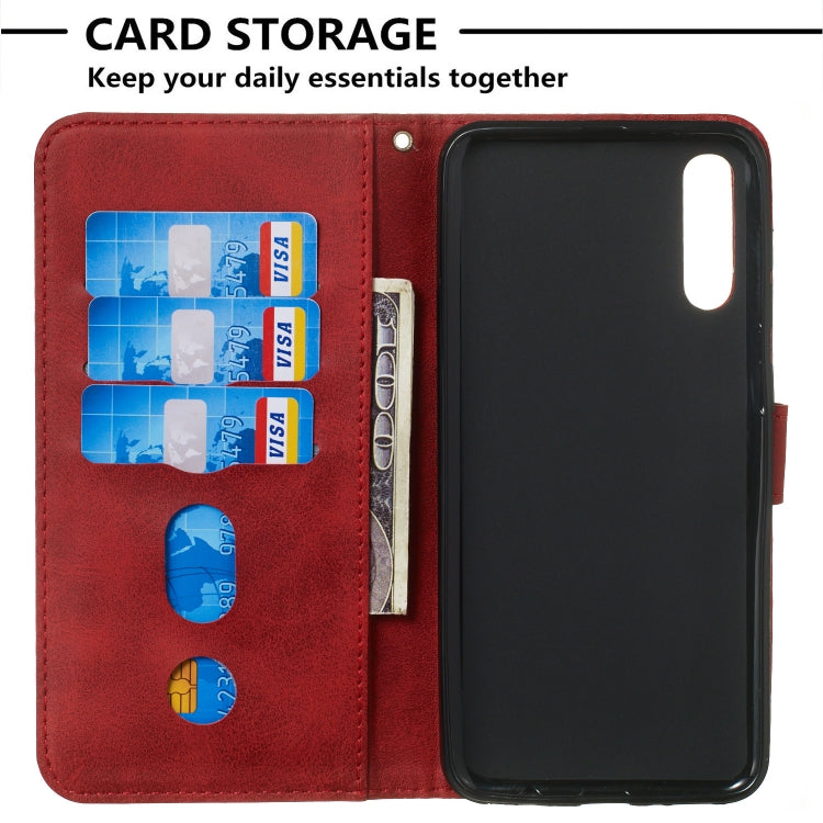 For Galaxy A50 Zipper Horizontal Flip Leather Case with Wallet & Holder & Card Slots