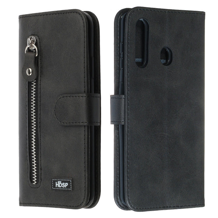 For Galaxy A60 / M40 Zipper Horizontal Flip Leather Case with Wallet & Holder & Card Slots