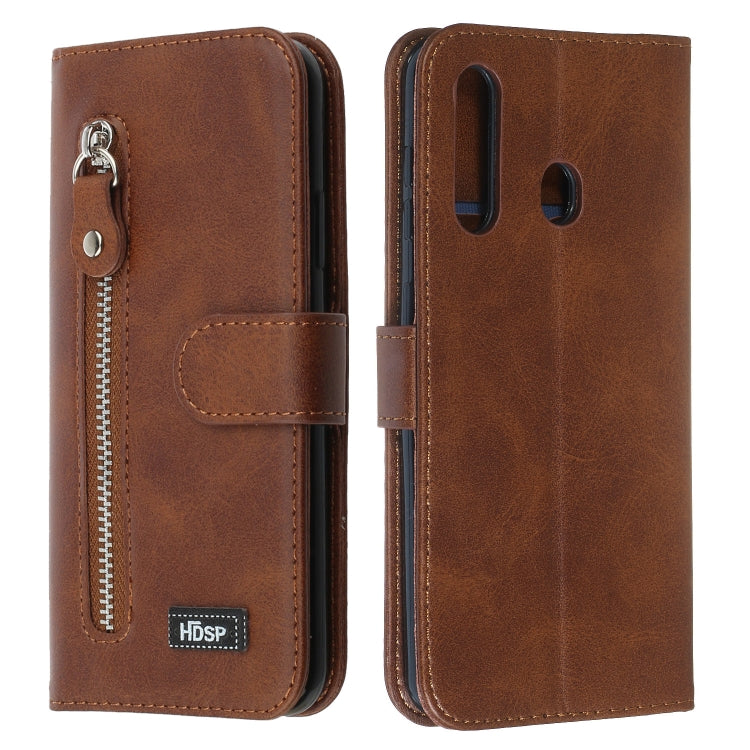 For Galaxy A60 / M40 Zipper Horizontal Flip Leather Case with Wallet & Holder & Card Slots
