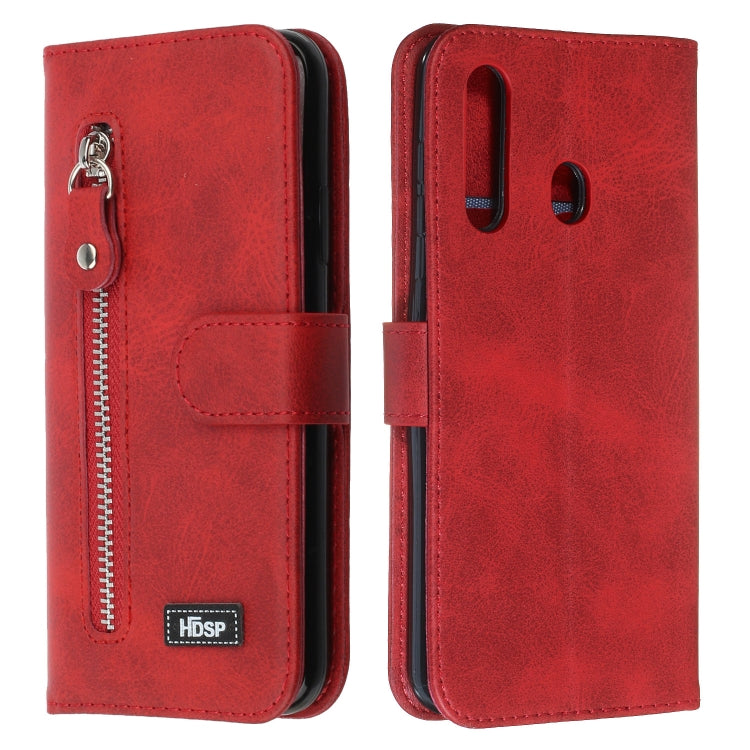 For Galaxy A60 / M40 Zipper Horizontal Flip Leather Case with Wallet & Holder & Card Slots