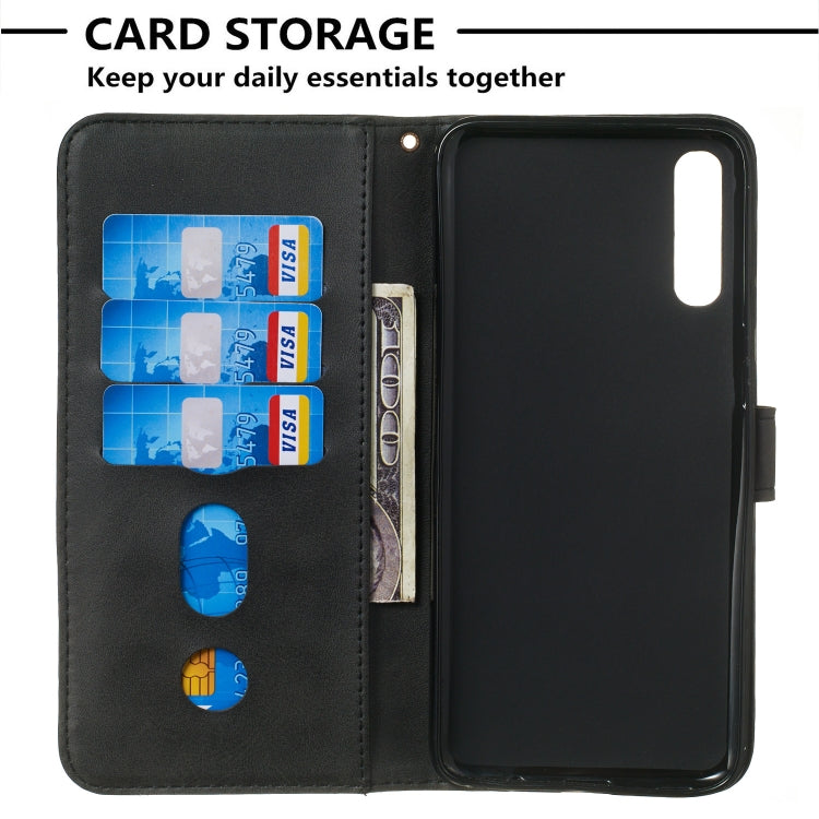 For Galaxy A70 Zipper Horizontal Flip Leather Case with Wallet & Holder & Card Slots
