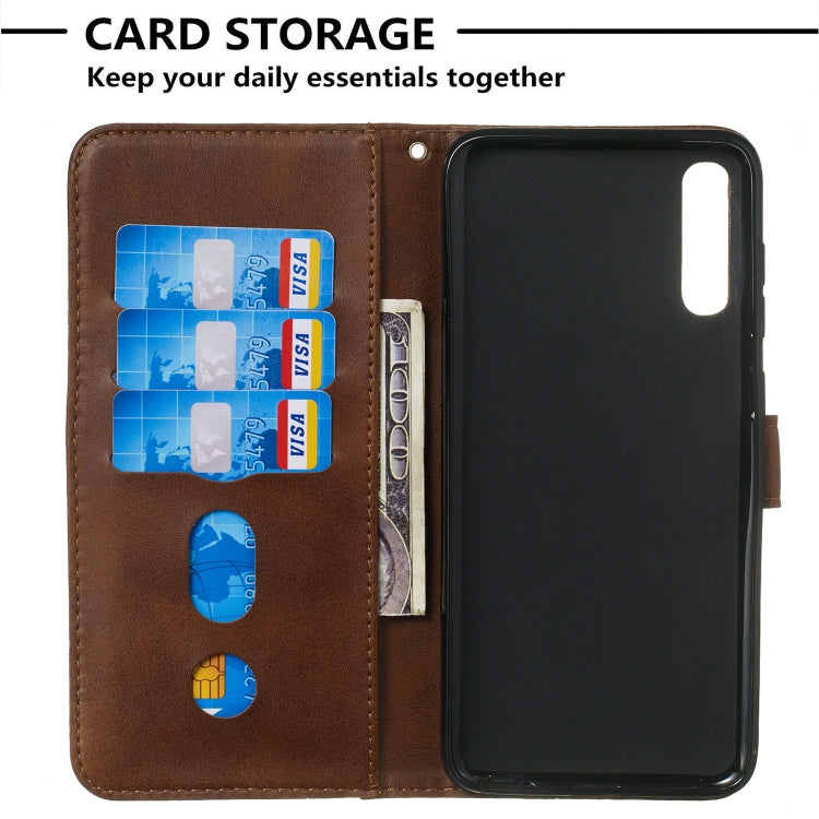 For Galaxy A70 Zipper Horizontal Flip Leather Case with Wallet & Holder & Card Slots