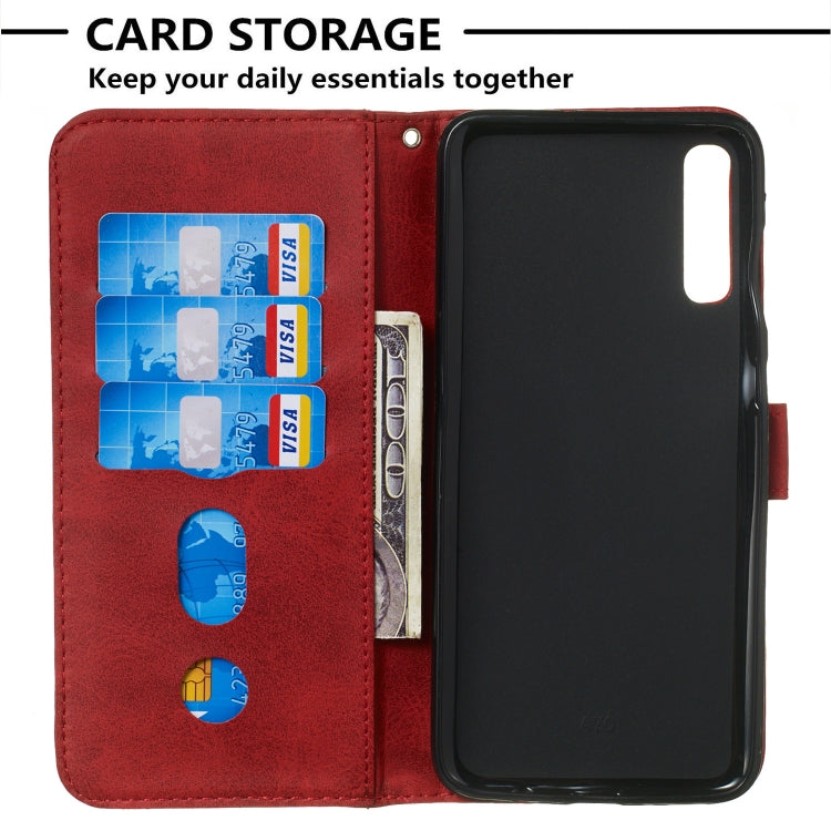 For Galaxy A70 Zipper Horizontal Flip Leather Case with Wallet & Holder & Card Slots