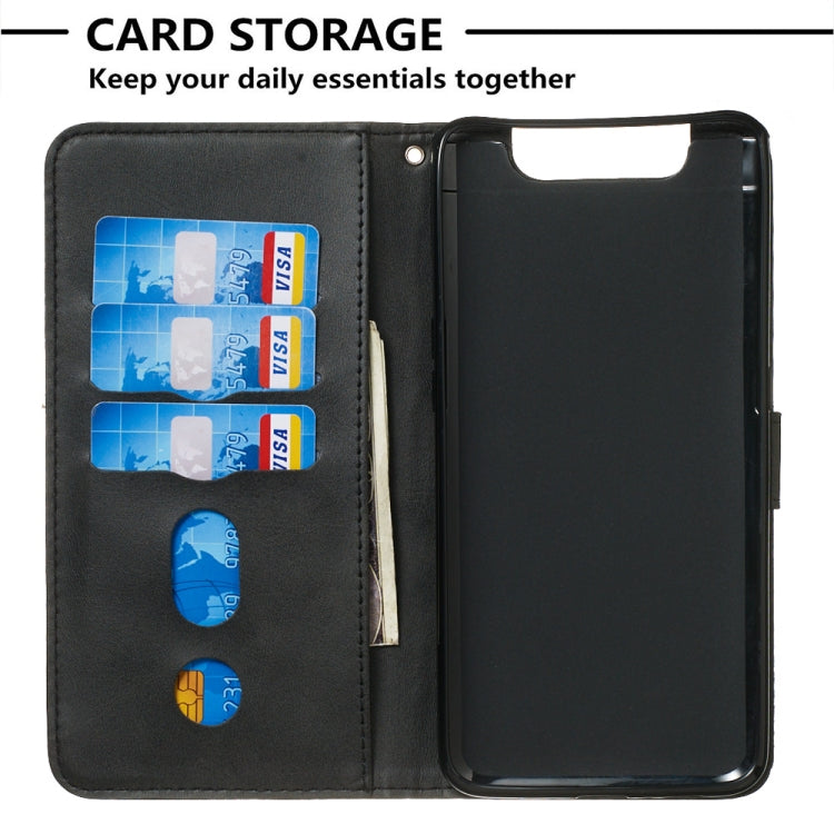 For Galaxy A80 / A90 Zipper Horizontal Flip Leather Case with Wallet & Holder & Card Slots