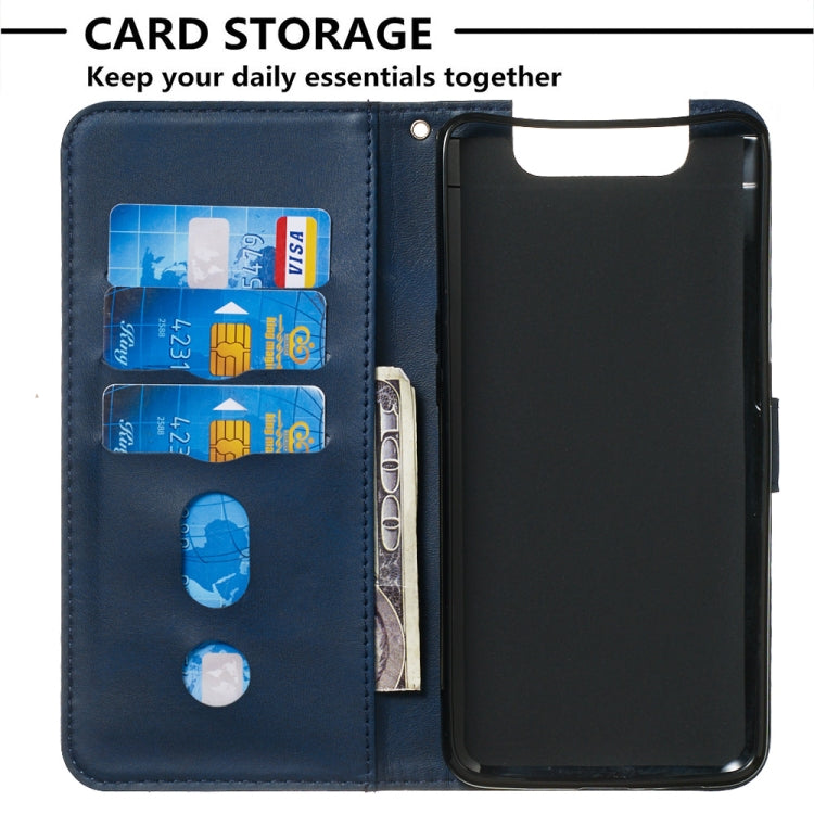 For Galaxy A80 / A90 Zipper Horizontal Flip Leather Case with Wallet & Holder & Card Slots