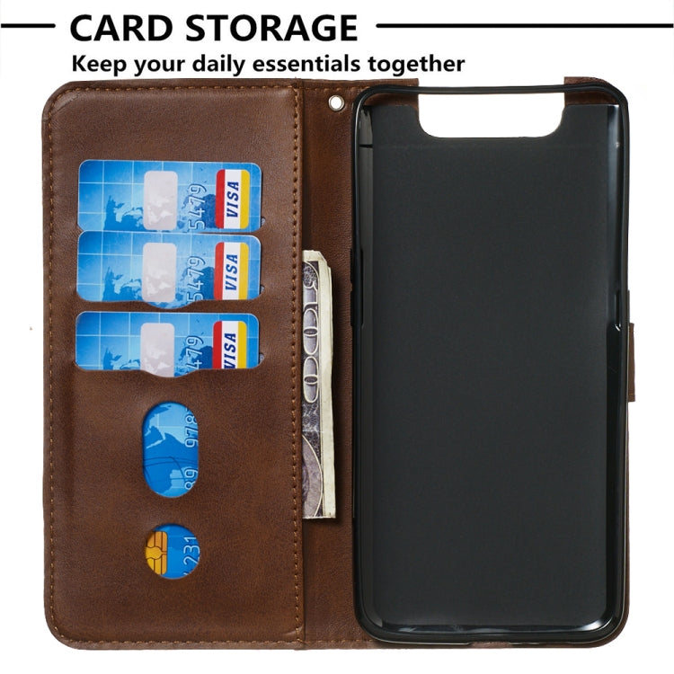 For Galaxy A80 / A90 Zipper Horizontal Flip Leather Case with Wallet & Holder & Card Slots