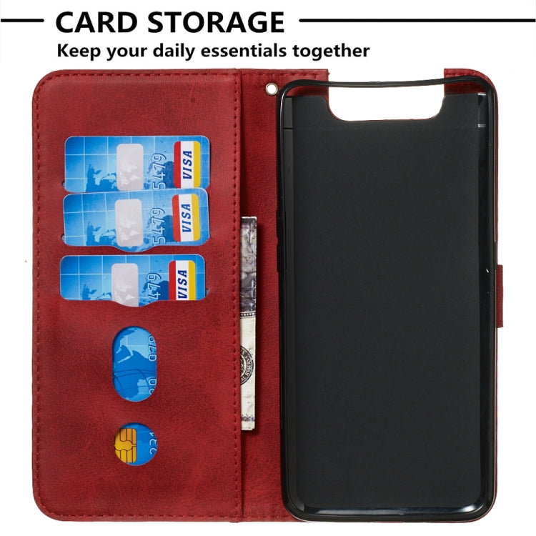 For Galaxy A80 / A90 Zipper Horizontal Flip Leather Case with Wallet & Holder & Card Slots
