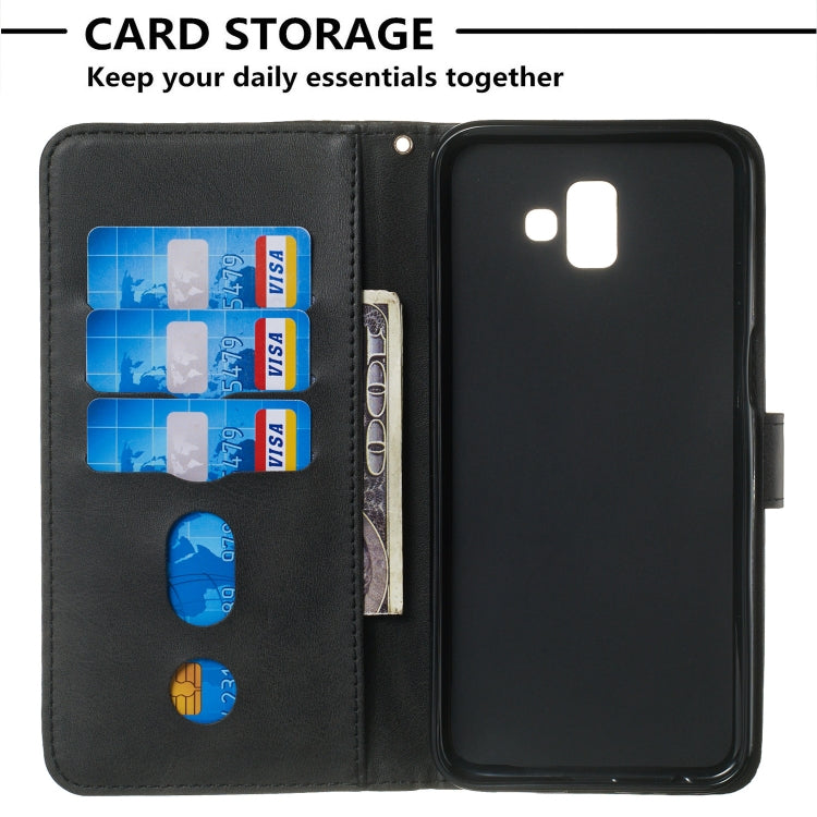For Galaxy J6+ Zipper Horizontal Flip Leather Case with Wallet & Holder & Card Slots
