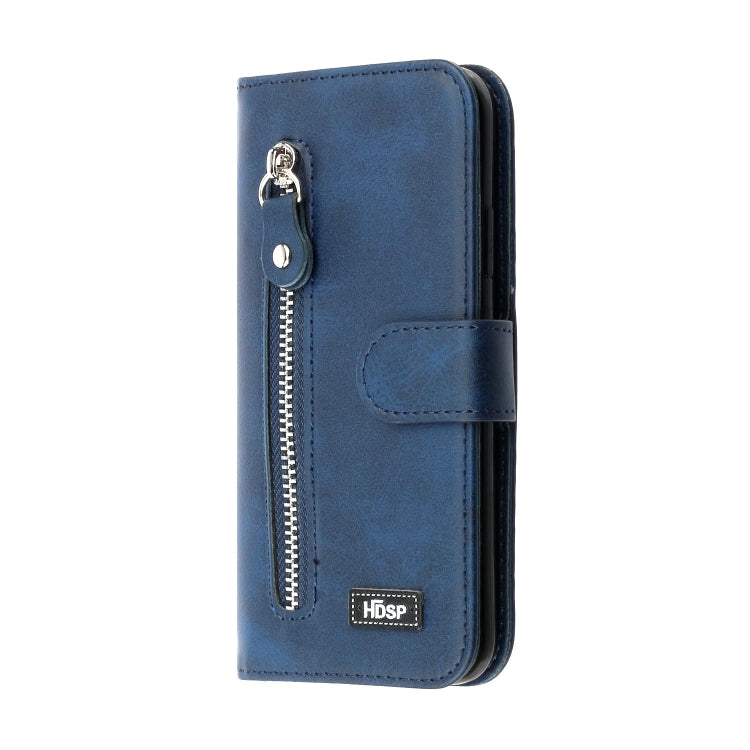 For Galaxy J6+ Zipper Horizontal Flip Leather Case with Wallet & Holder & Card Slots