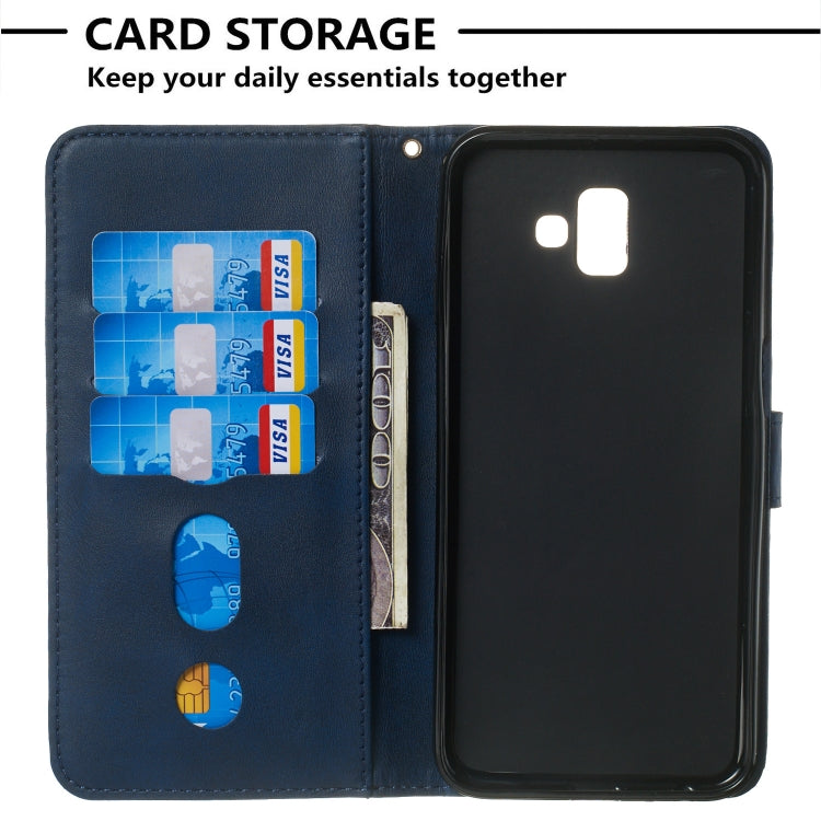 For Galaxy J6+ Zipper Horizontal Flip Leather Case with Wallet & Holder & Card Slots