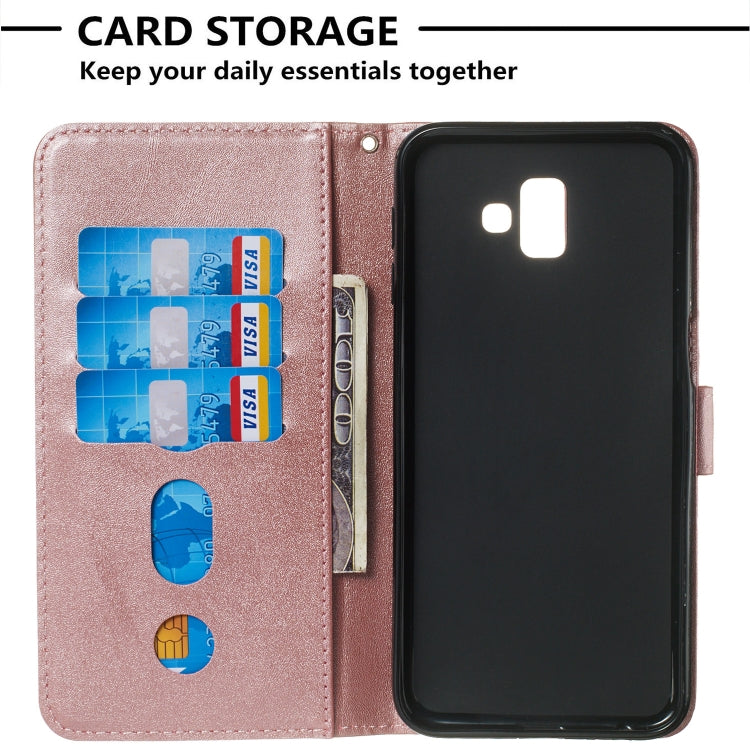 For Galaxy J6+ Zipper Horizontal Flip Leather Case with Wallet & Holder & Card Slots