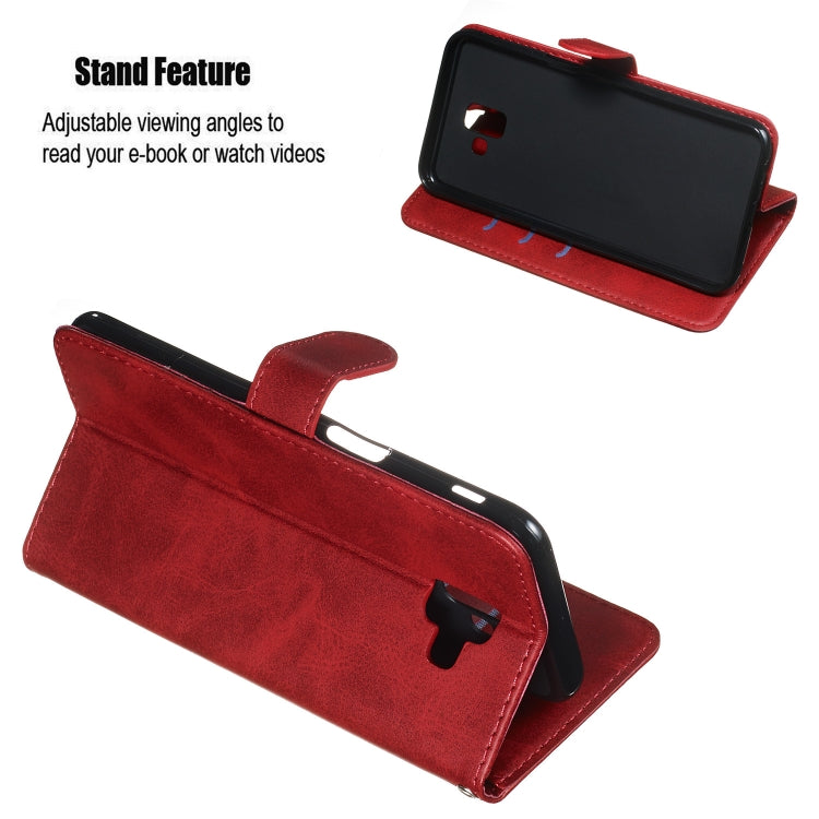 For Galaxy J6+ Zipper Horizontal Flip Leather Case with Wallet & Holder & Card Slots